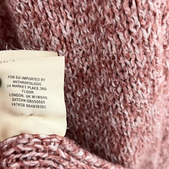 Anthropologie Angel Of The North Womens Open Front Cardigan Sweater M Pink Knit - Picture 10 of 11